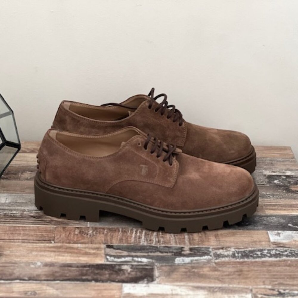 Tod's derby suede shoes new UK 8